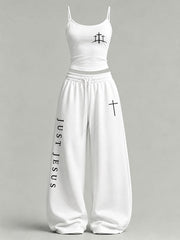 Women's Just Jesus Print Casual Set
