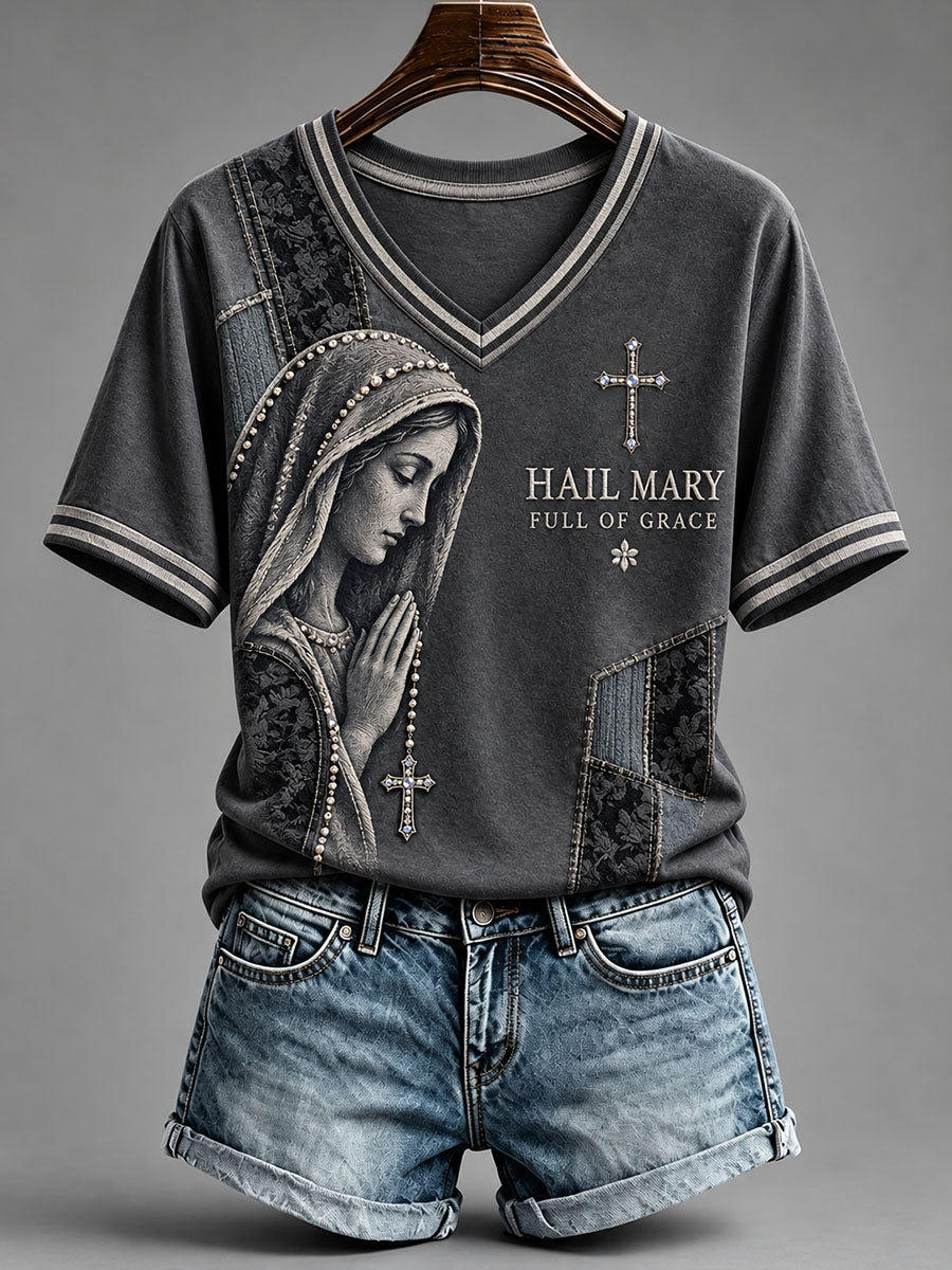Women's Hail Mary Full Of Grace T-Shirt