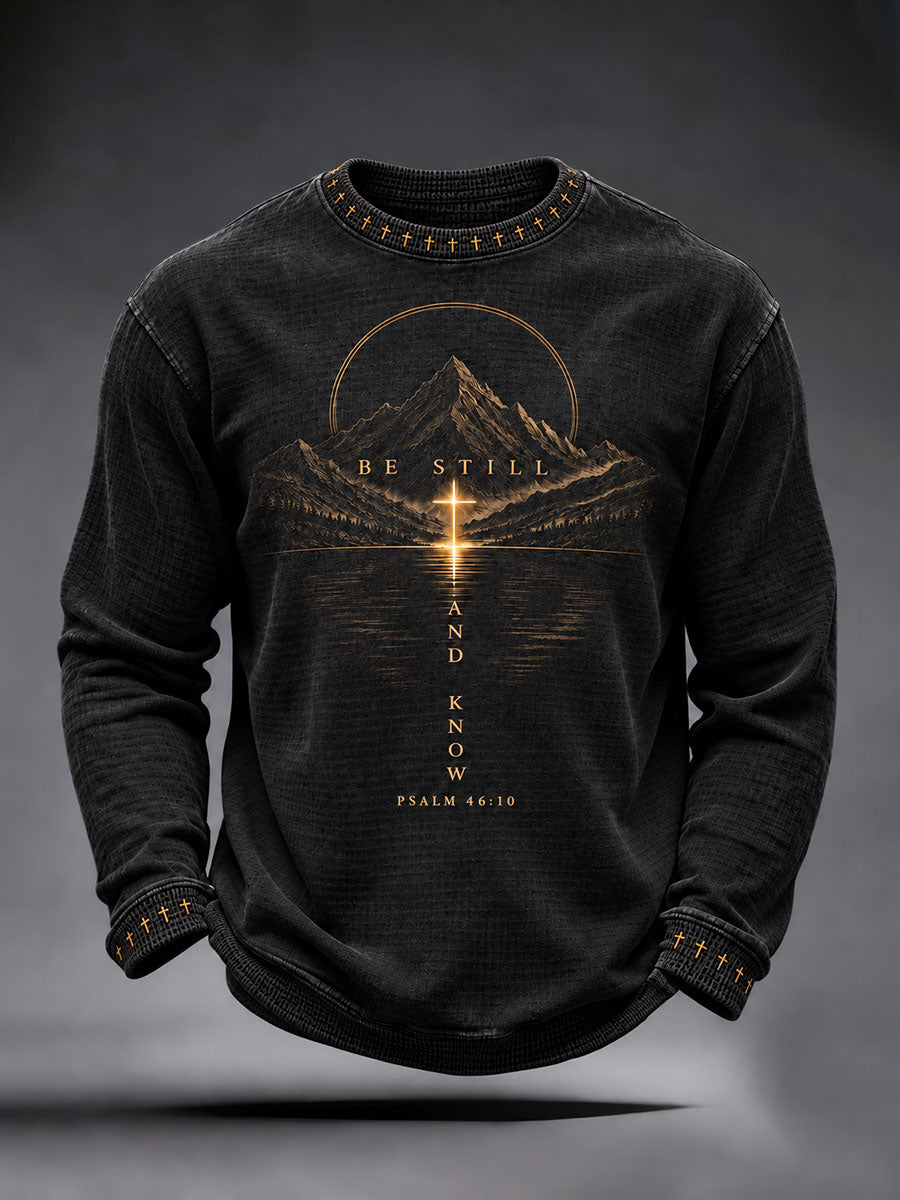 Men's Be Still And Know Waffle Top
