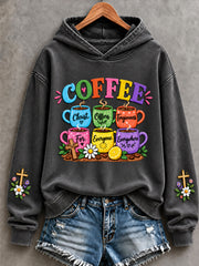 Women's Christian Coffee Christ Offers Forgiveness for Everyone Everywhere  Regular Sweatshirt
