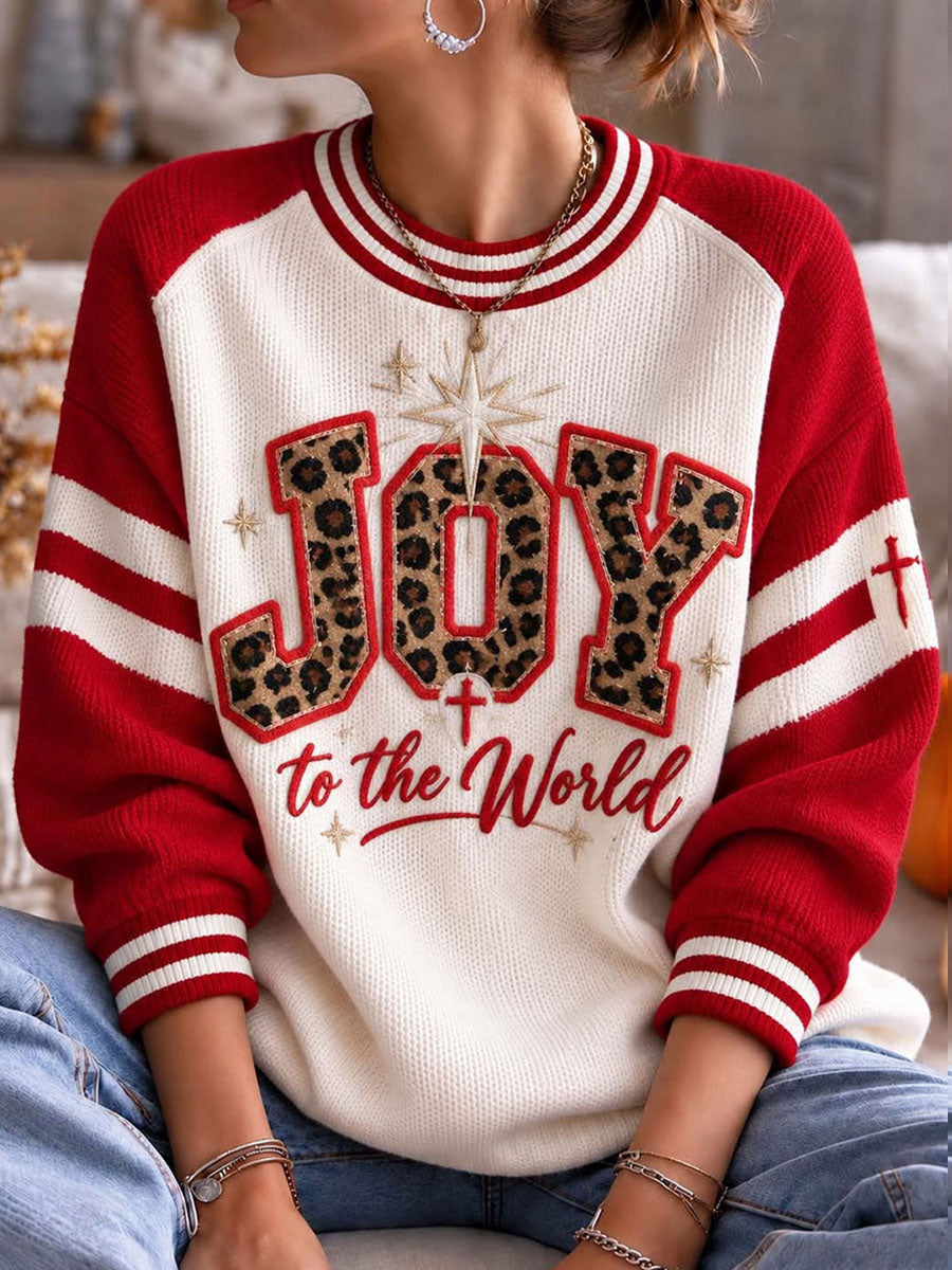 Women's Christian Joy to the World Crew Neck Sweater