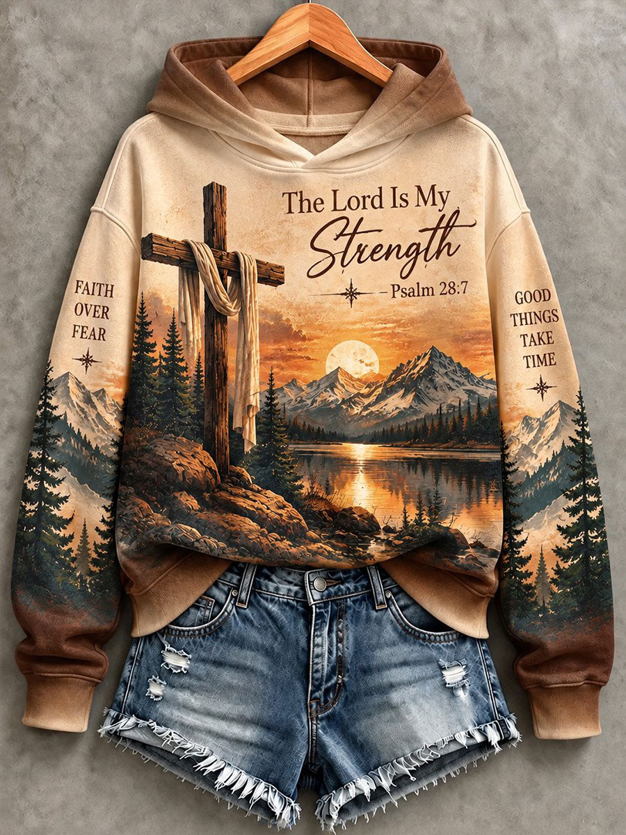 Women’s Faith Print Casual Hoodie