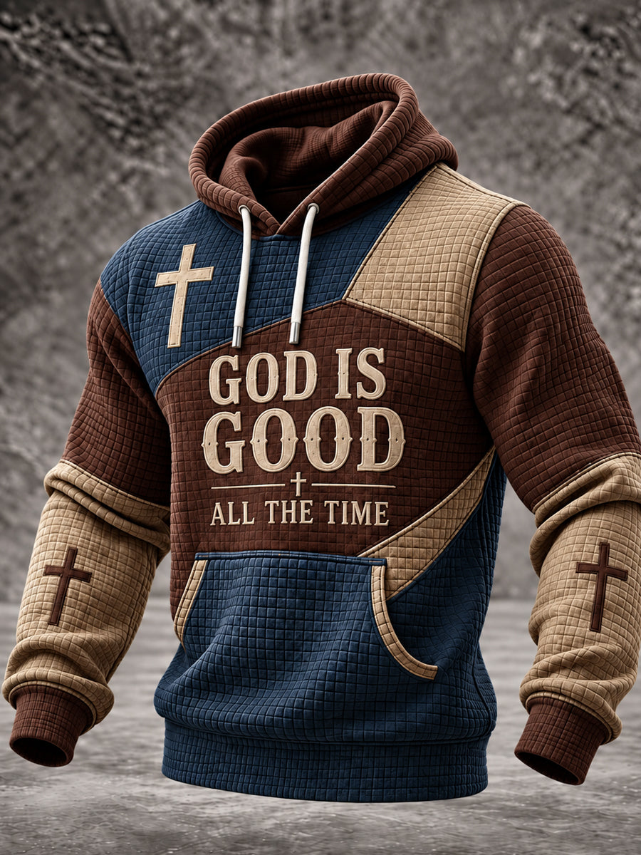 Men's Christian GOD IS GOOD ALL THE TIME Cross Hoodie