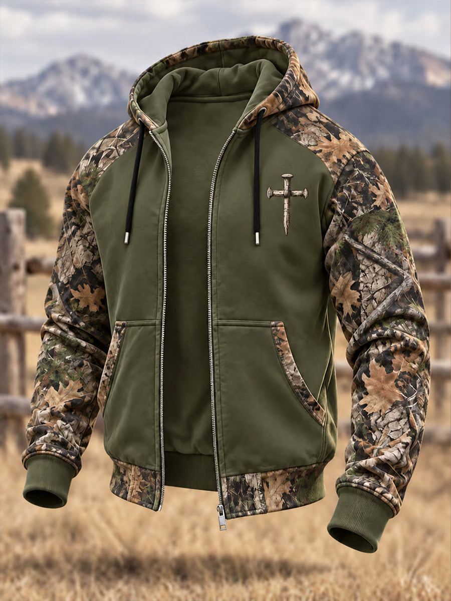 Men's Faith Printed Zip-Up Hoodie
