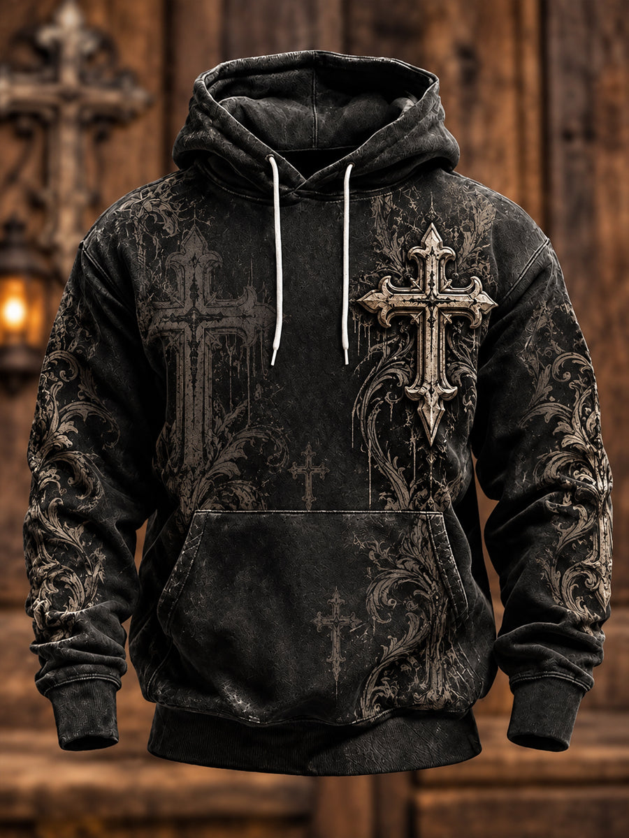 Men's Faith Oversized Drop-Shoulder Hoodie with Pockets