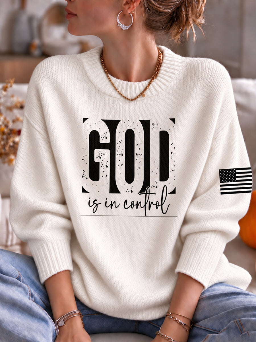 Women's Christian God Crew Neck Long Sleeve Sweater