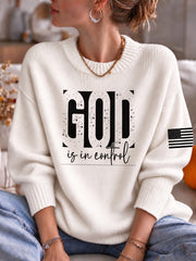 Women's Christian God Crew Neck Long Sleeve Sweater