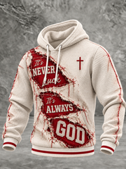 Men's Faith Checkered Cotton Hoodie