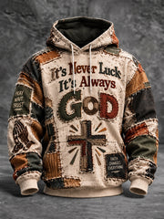 Men's Faith Oversized Drop-Shoulder Hoodie with Pockets
