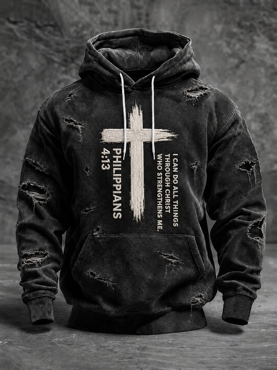 Men's Faith Oversized Drop-Shoulder Hoodie with Pockets