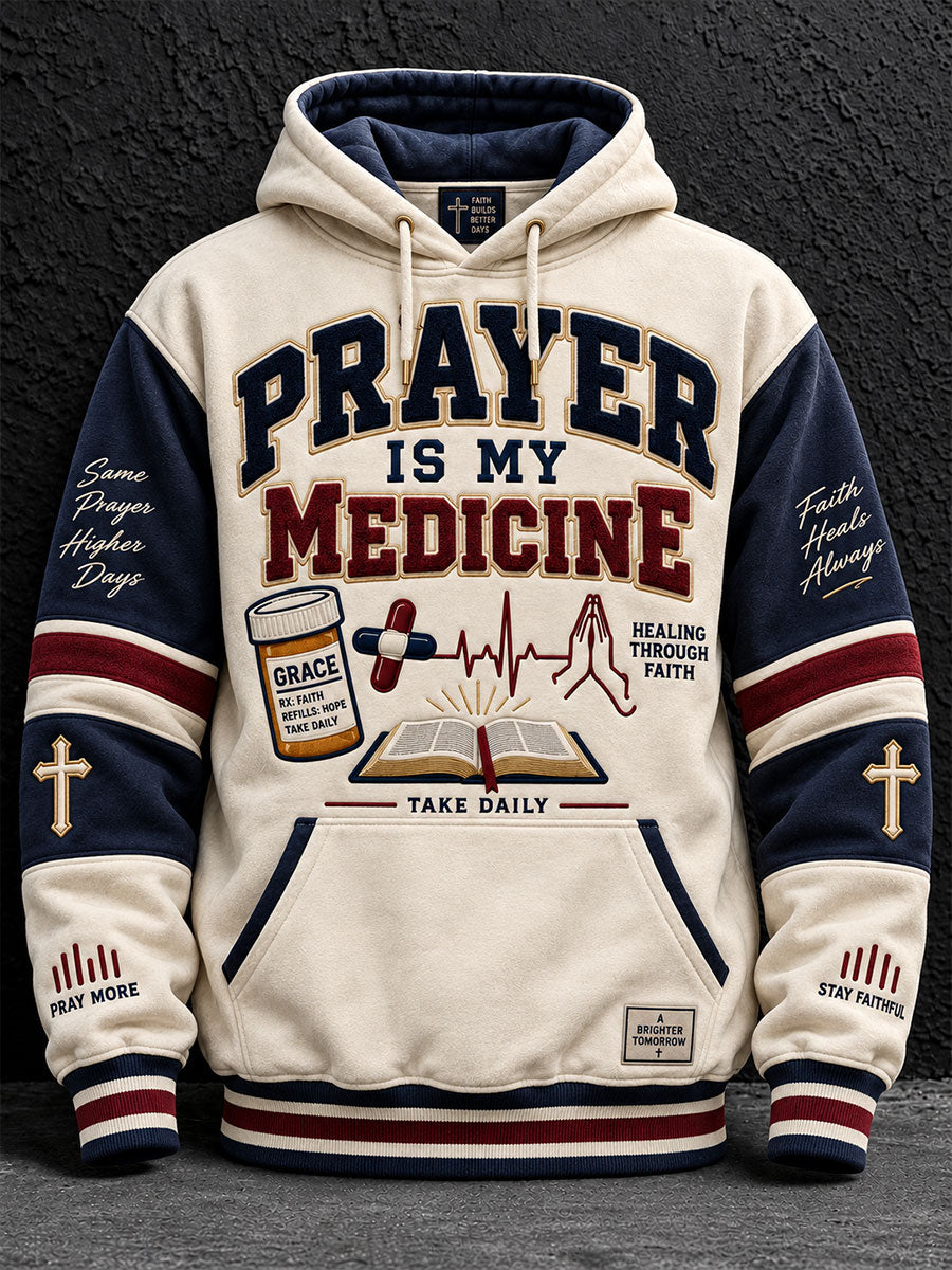 Men's Prayer Is My Medicine Print Hoodie