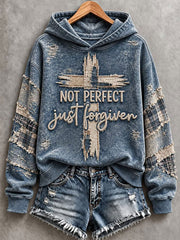 Women's Not Perfect Just Forgiven Print Hoodie