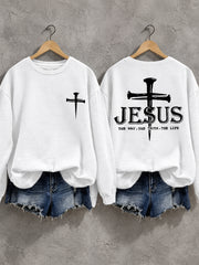 Women's Christian Jesus The Way The Truth The Life Casual Sweatshirt