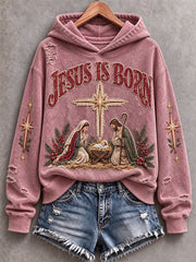 Women's Jesus Is Born Hoodie