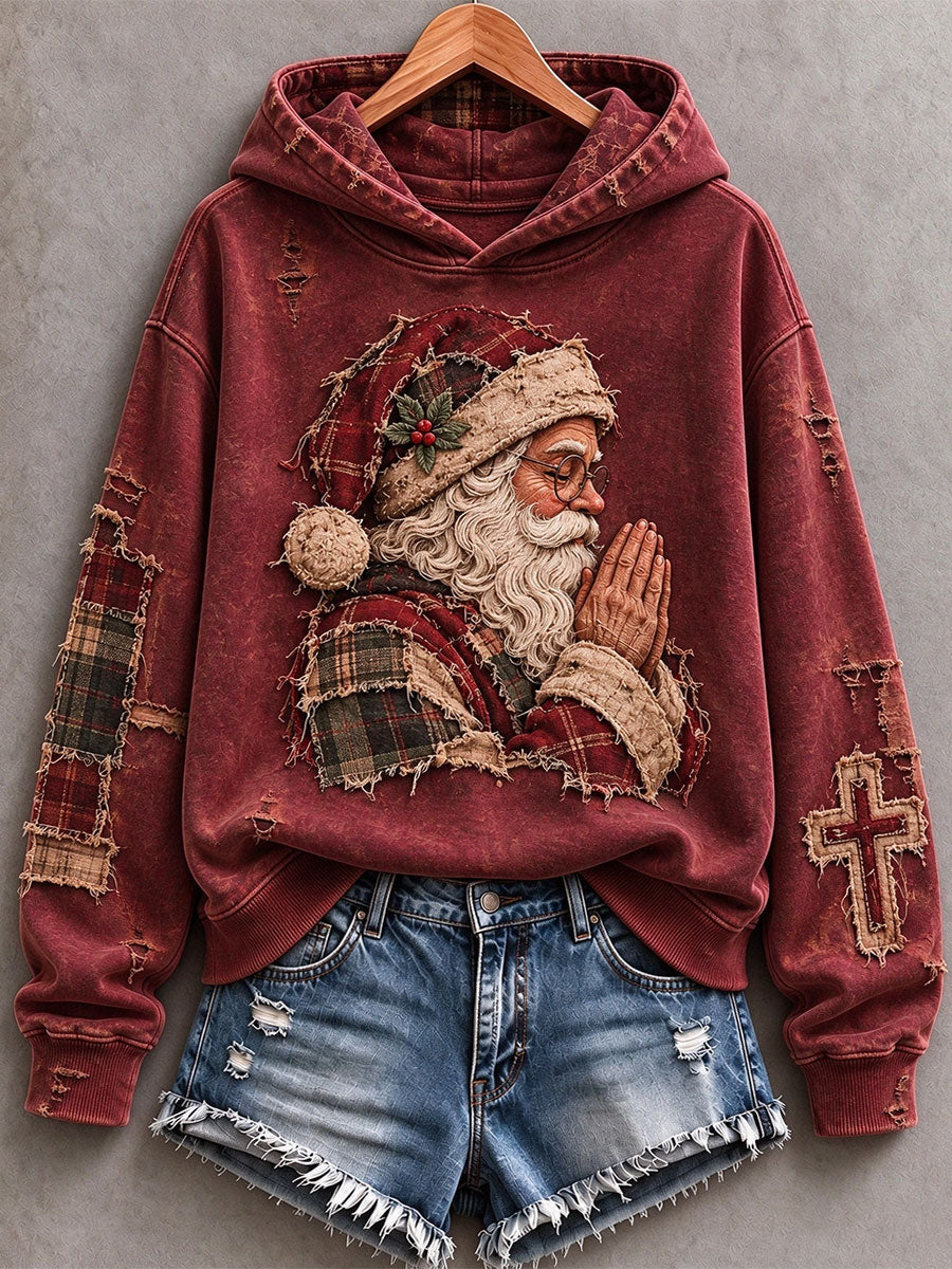 Women's Funny Santa Faith Hoodie