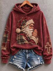 Women's Funny Santa Faith Hoodie