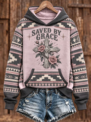Women's Western Cross Faith Hoodies gracestitchs