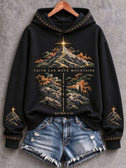 Women's Faith Can Move Mountains Print Regular Sweatshirt