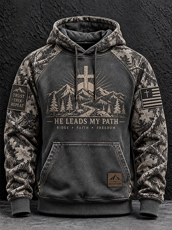 Men's Faith Velvet Raglan Hoodie