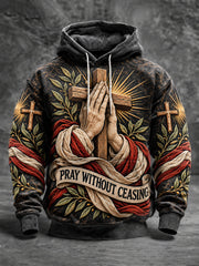 Men's Faith Oversized Drop-Shoulder Hoodie with Pockets