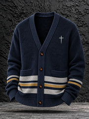Men's Faith Casual Cardigan Sweater gracestitchs