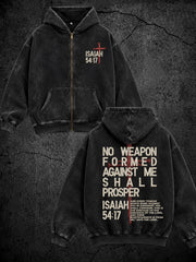 Men's No Weapon Formed Against Me Zip-Up Hoodie gracestitchs
