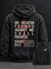 Men's No Weapon Formed Against Me Zip-Up Hoodie gracestitchs