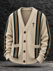 Men's Faith Casual Cardigan Sweater gracestitchs