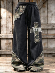 Women's Cross Print Casual Pants