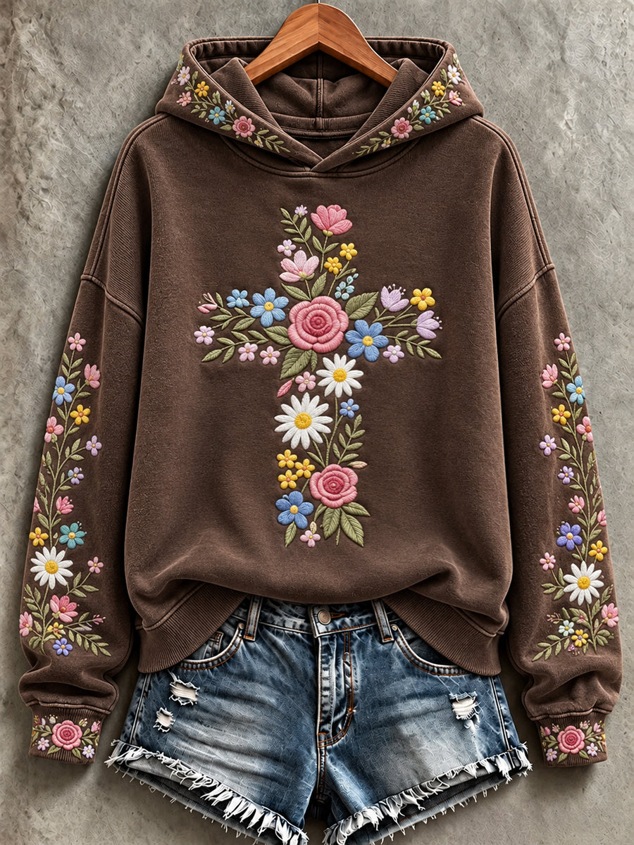 Women's Faith Print Casual Sweatshirt