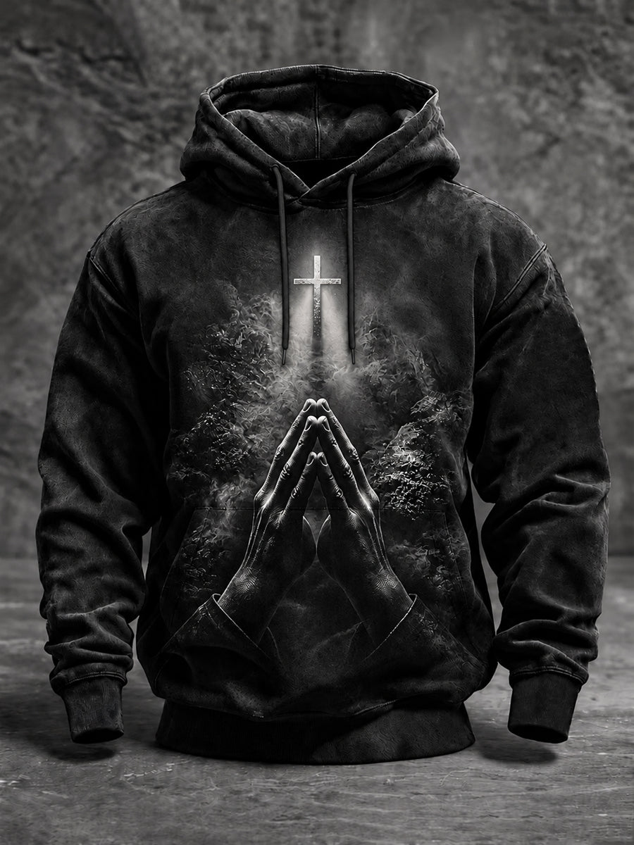 Men's Faith Oversized Drop-Shoulder Hoodie with Pockets