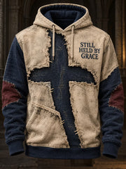 Men's Christian Cross Faith Print Casual Hoodie